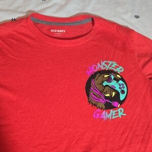 Old Navy Orange T-shirt Monster Gamer